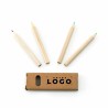 Boite à fenêtre de 4 crayons de couleur en bois personnalisable