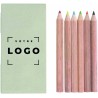 Boite de 6 crayons de couleurs en fibres recyclées personnalisable