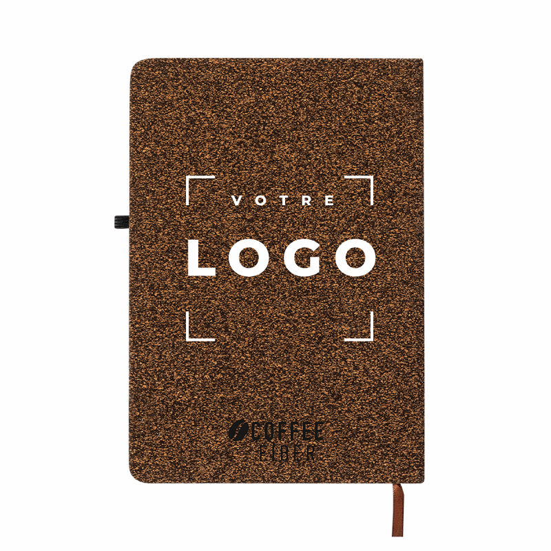 Bloc notes fait en fibre de café et liège