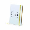 Le bloc-notes classique en carton blanc avec tranche assortie