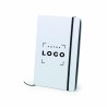 Le bloc-notes classique en carton blanc avec tranche assortie