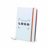 Le bloc-notes classique en carton blanc avec tranche assortie