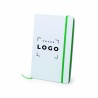 Le bloc-notes classique en carton blanc avec tranche assortie