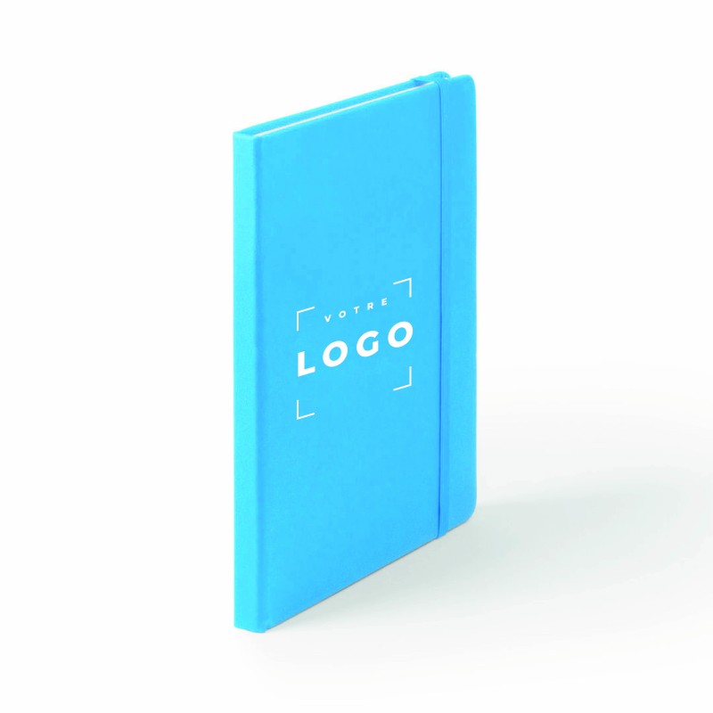Bloc-notes A5 en simili-cuir avec 100 feuilles unies, carnet élégant et professionnel.