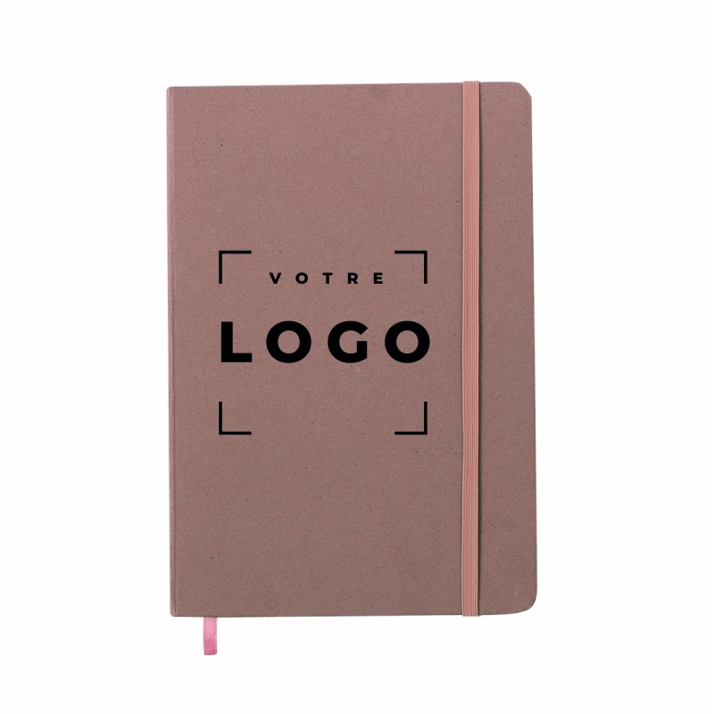 Bloc-notes A5 en papier de fruit fabriqué à partir de fibres végétales – carnet écologique et éco-responsable.