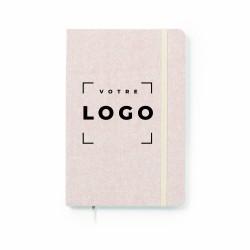 Bloc-notes en coton 100 % recyclé avec 100 feuilles unies – carnet écologique et responsable.