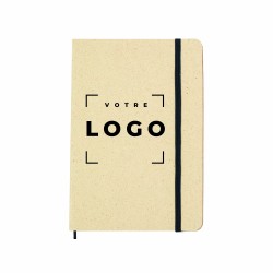 Bloc-notes en herbe recyclée avec 80 feuilles kraft – carnet écologique et éco-responsable