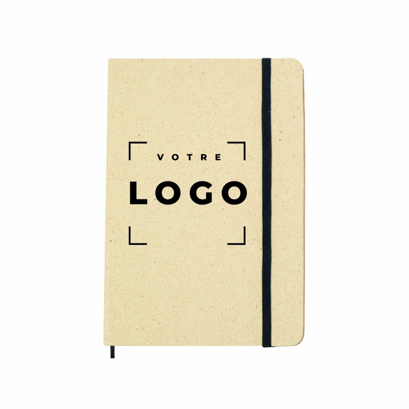 Bloc-notes en herbe recyclée avec 80 feuilles kraft – carnet écologique et éco-responsable