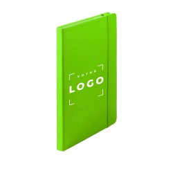 Bloc-notes A5 en cuir souple avec 100 feuilles à rayures et marque-page en tissu – carnet élégant et pratique