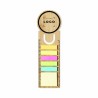 Règle marque-page en bambou de 13 cm avec notes autocollantes et mini-notes – accessoire pratique et éco pour l’organisation