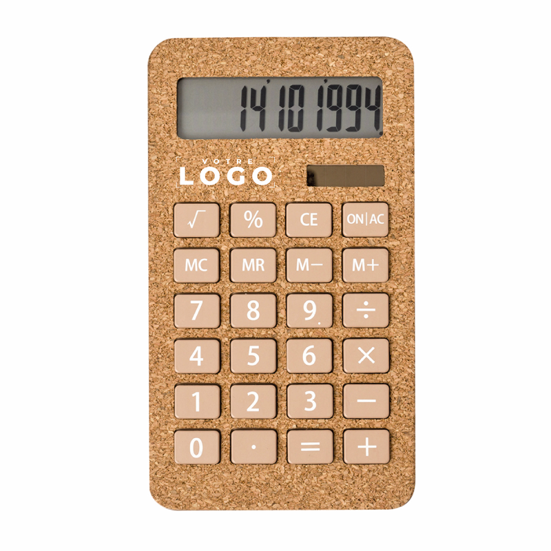 Calculatrice solaire en liège