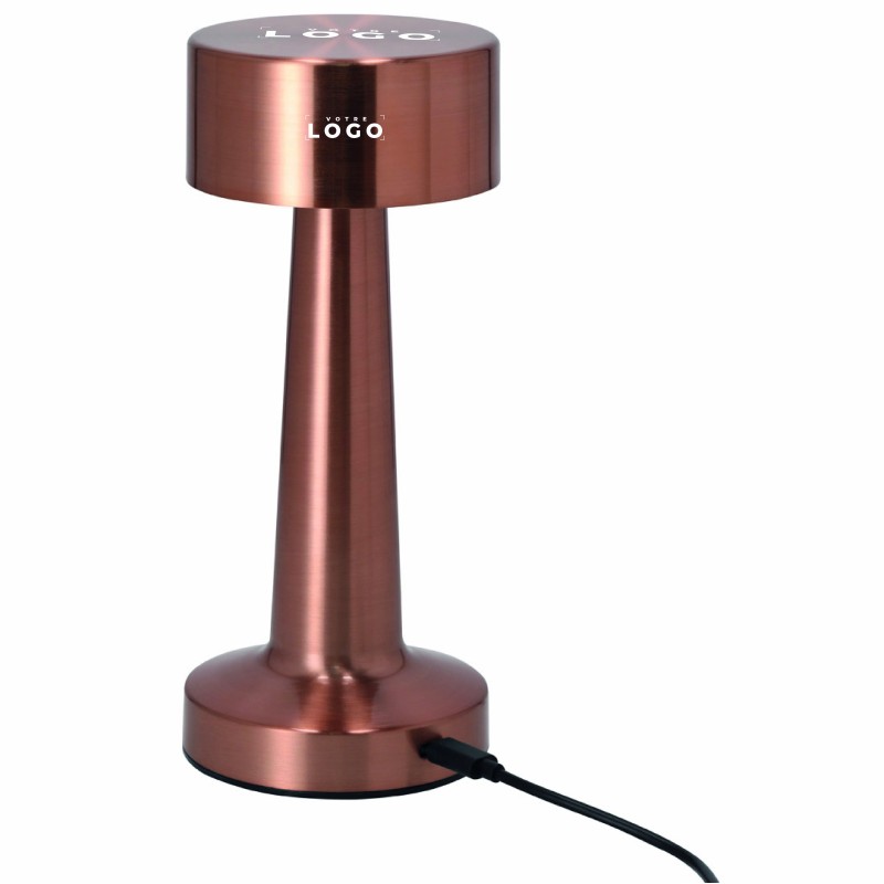 Lampe métallisée or rose