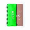 Carnet à spirales avec trousse verte intégrée