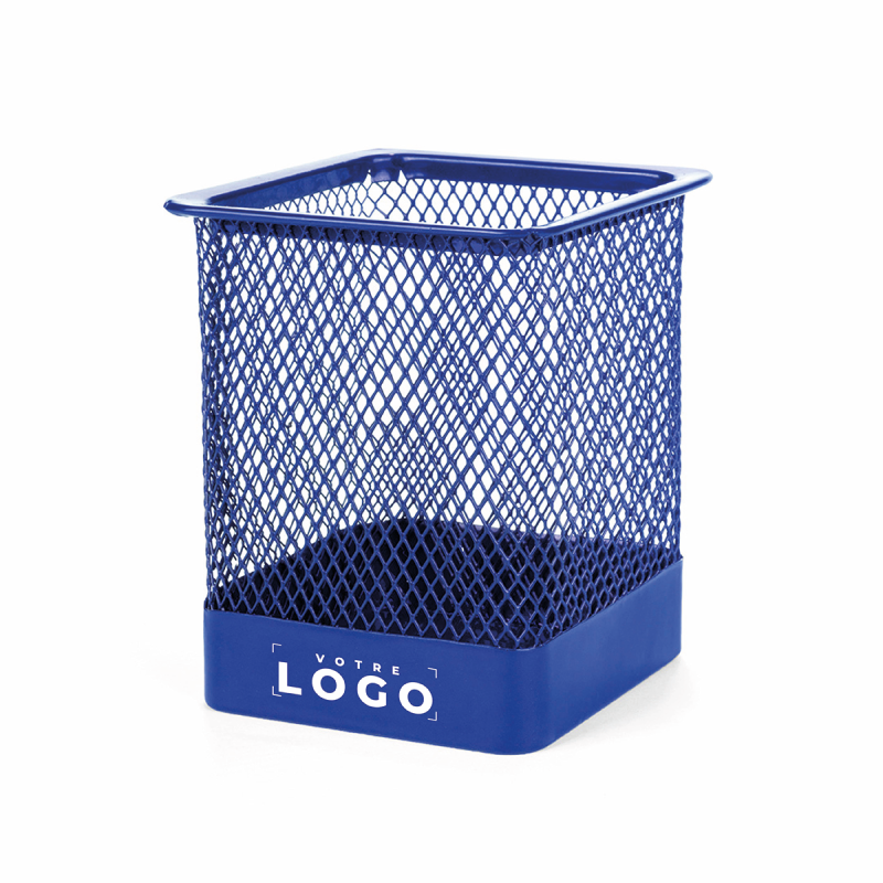 Pot à crayons en mailles métalliques