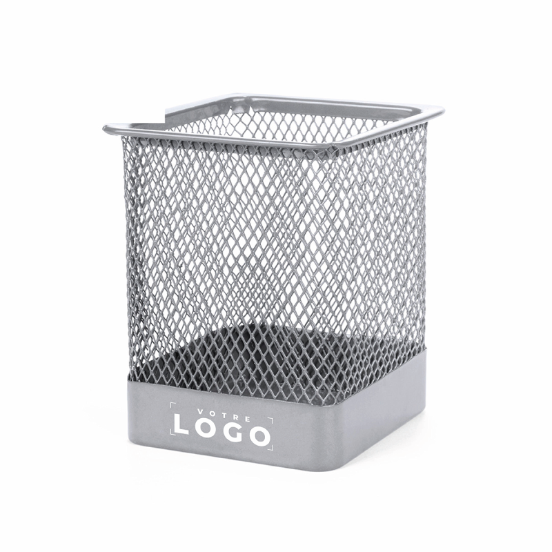 Pot à crayons en mailles métalliques