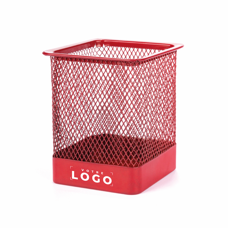 Pot à crayons en mailles métalliques