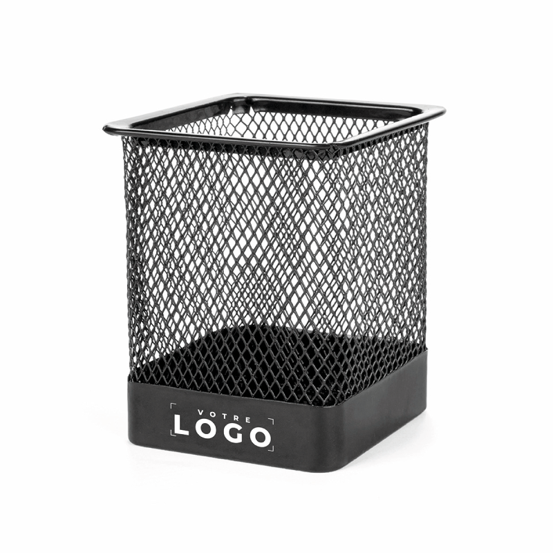 Pot à crayons en mailles métalliques