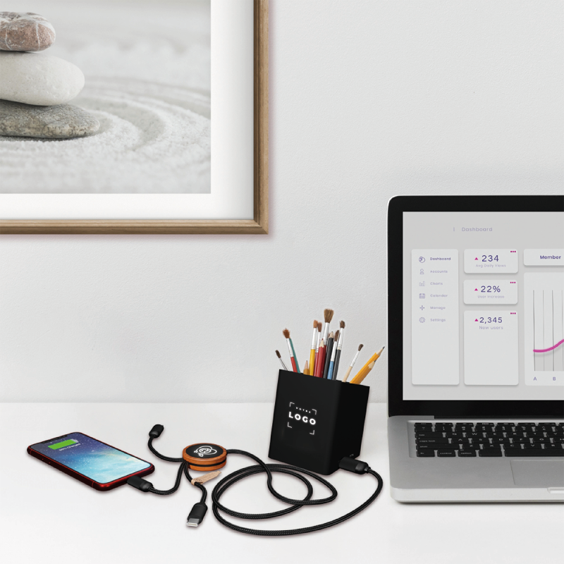 Pot à crayons lumineux