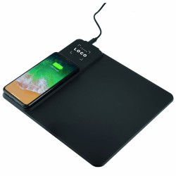 Tapis de souris avec zone à induction et logo lumineux – accessoire moderne et pratique pour bureau ou ordinateur