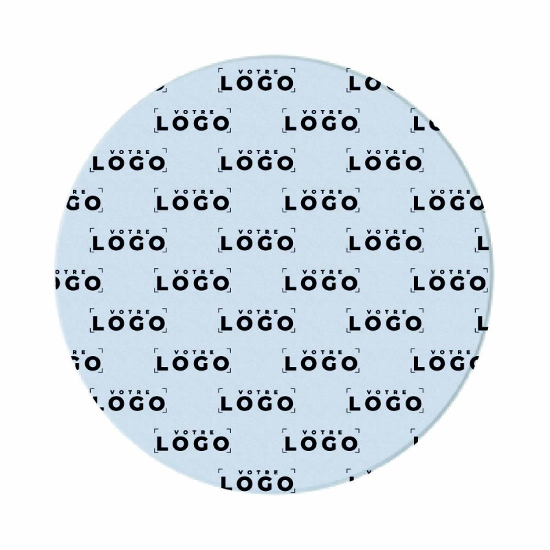 Tapis de souris rond en cristal grainé, fabriqué en France – accessoire élégant et durable pour bureau ou ordinateur