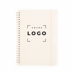 Carnet A5 en briques de lait recyclées avec 80 feuilles couleur naturelle – carnet écologique et durable pour prises de notes