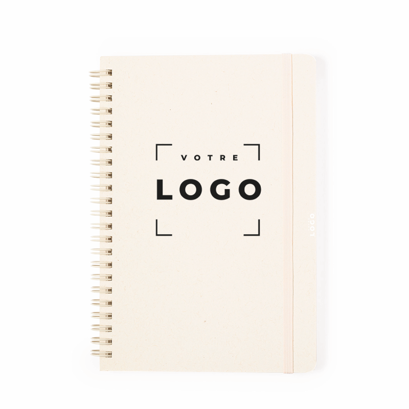 Carnet A5 en briques de lait recyclées avec 80 feuilles couleur naturelle – carnet écologique et durable pour prises de notes