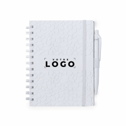 Carnet en extraits de pierres naturelles avec 70 feuilles blanches – carnet écologique et élégant pour notes et idées