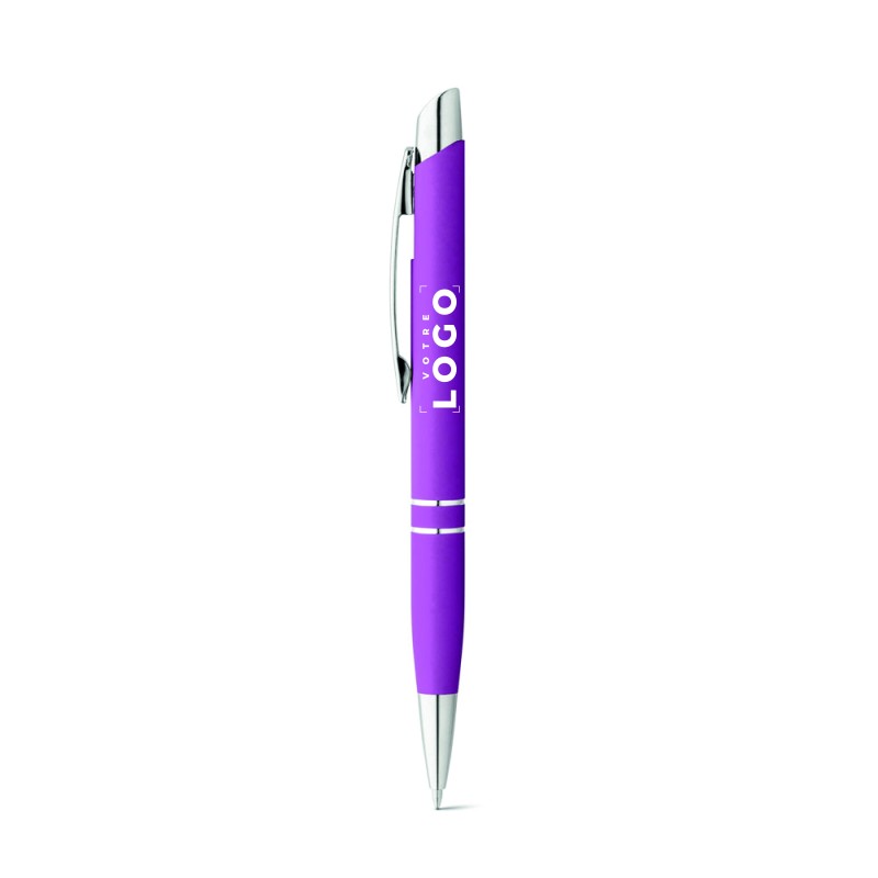 Stylo en aluminium finition rubber