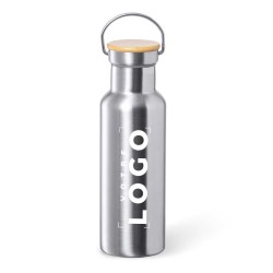 Bouteille isotherme en acier et bambou - 500ml