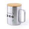 Mug isotherme avec couvercle en bambou - 350ml
