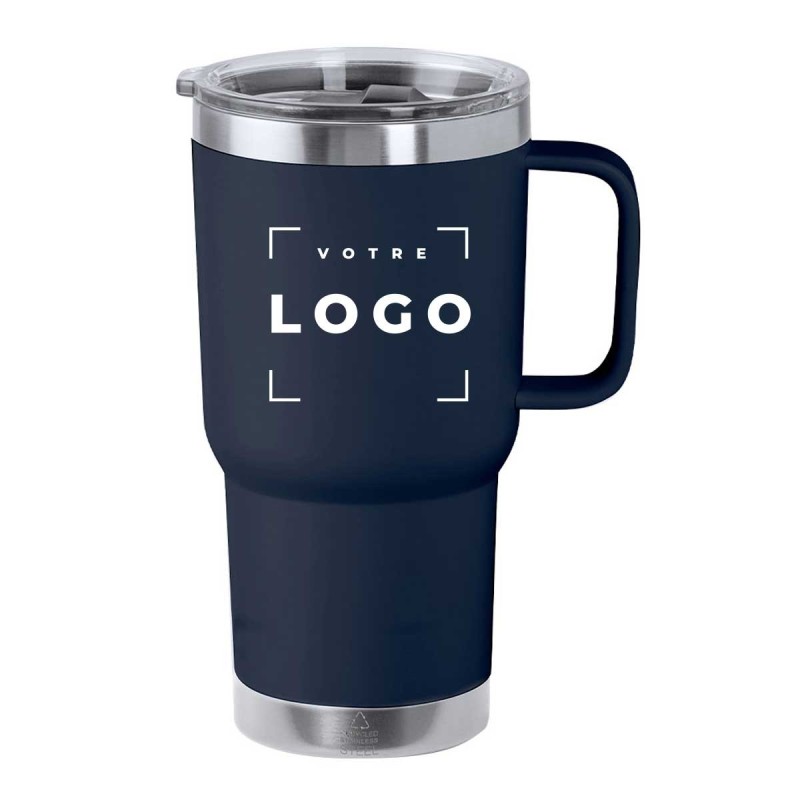 Tasse isotherme avec anse en acier inox recyclé - 600ml