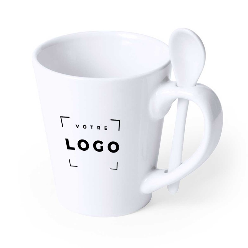 Mug sublimé avec cuillère - 350ml