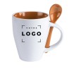 Mug classique contrasté avec cuillère - 350ml