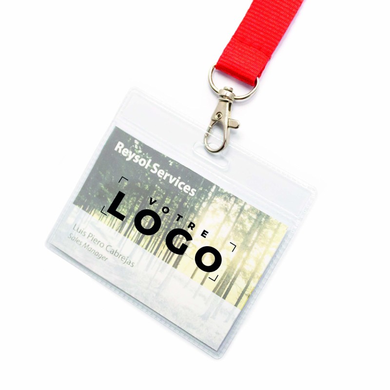 Porte-badge format horizontal