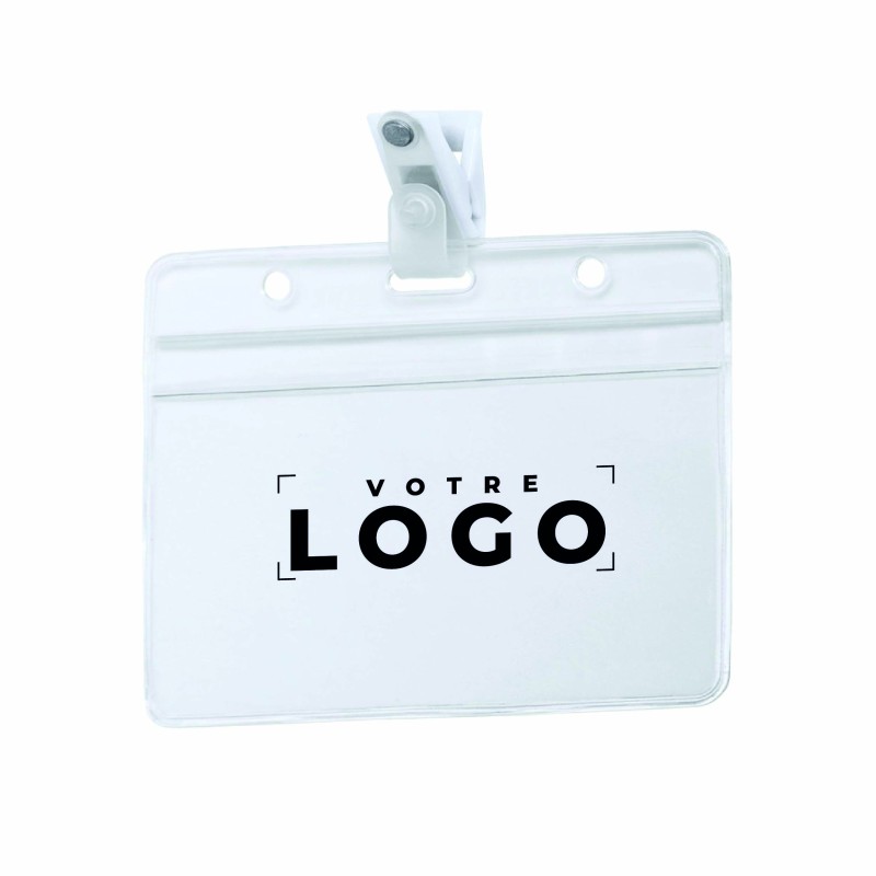 Porte-badge avec clip de fixation