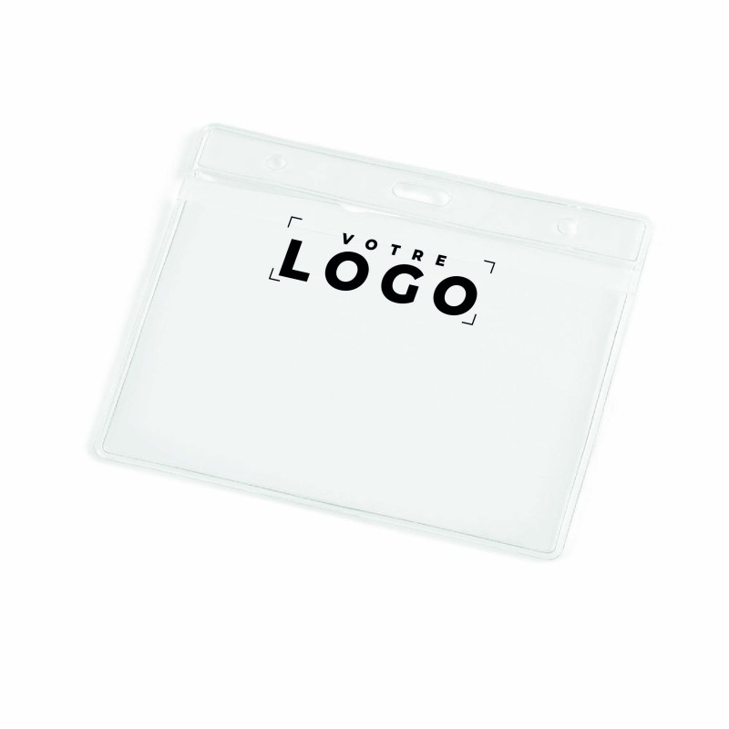 Porte-Badge Vertical PVC avec emplacement mousqueton