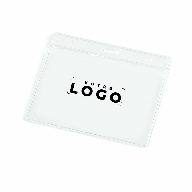 Porte-Badge Vertical PVC avec emplacement mousqueton