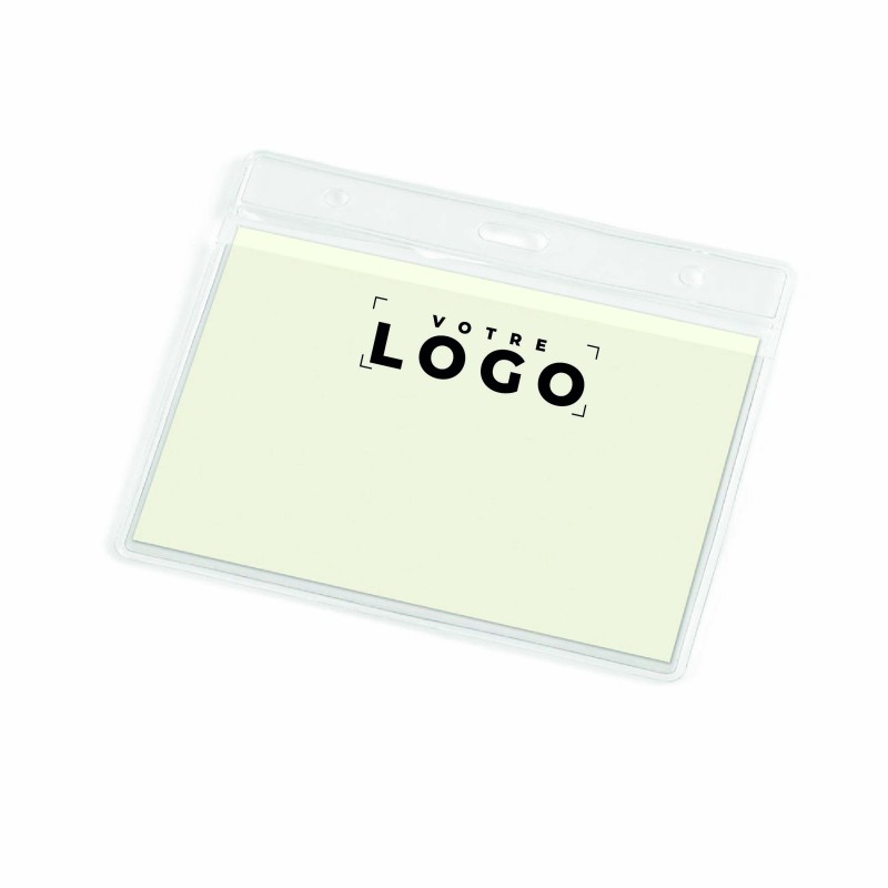 Porte-Badge Vertical PVC avec emplacement mousqueton