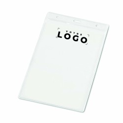 Porte-Badge Horizontal PVC avec emplacement mousqueton