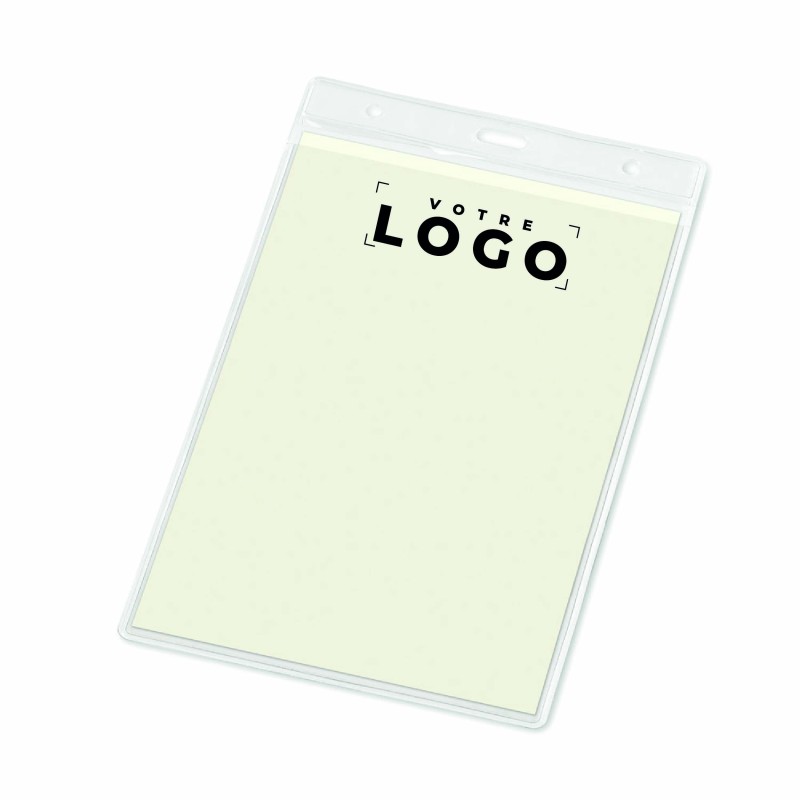 Porte-Badge Horizontal PVC avec emplacement mousqueton