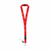 Tour de cou en polyester avec mousqueton en métal sécurisé