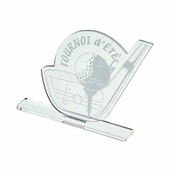 Trophée à la forme PMMA transparent