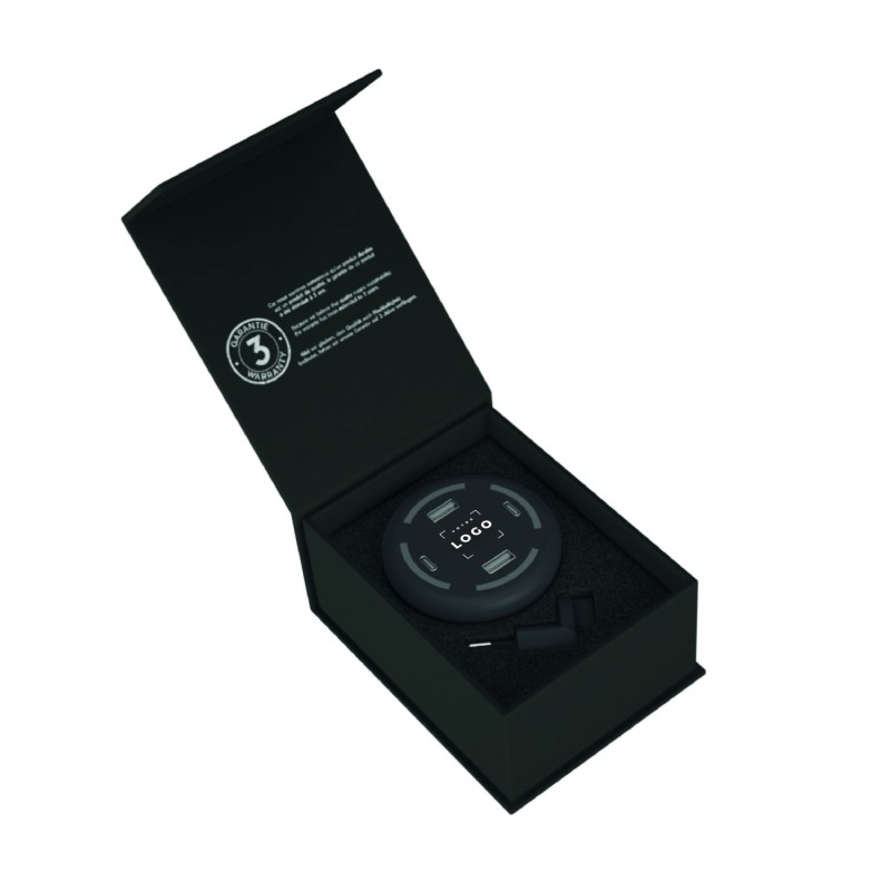 Chargeur domestique intelligent personnalisable 4,2 A | Logo lumineux