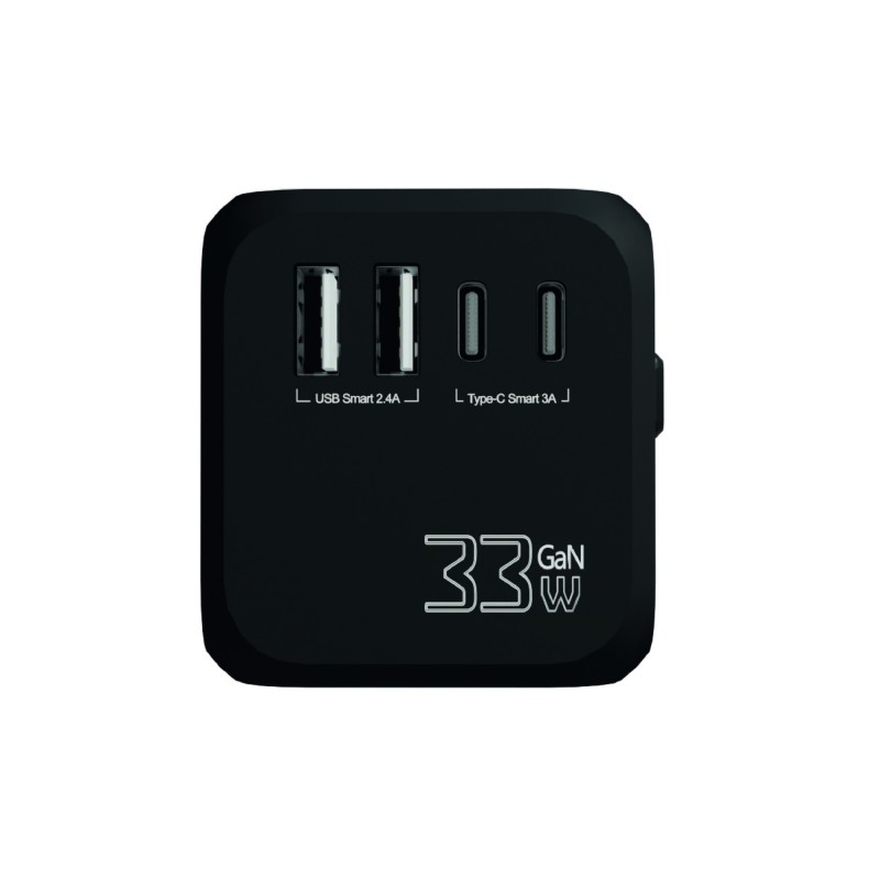 Adaptateur de voyage personnalisable 33W GaN & PD