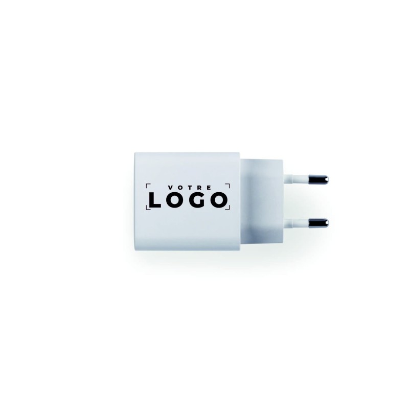 Adaptateur USB-C & USB-A 20W en ABS recyclé