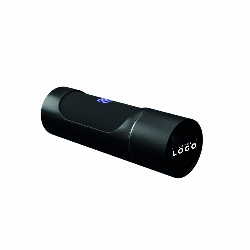 Oreillettes Sans Fil Bluetooth 5.0 avec Boîtier Métal et Logo Lumineux