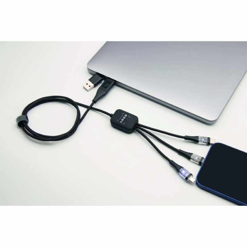 Câble 60W Super Fast Charge avec Logo Lumineux & Écran LCD