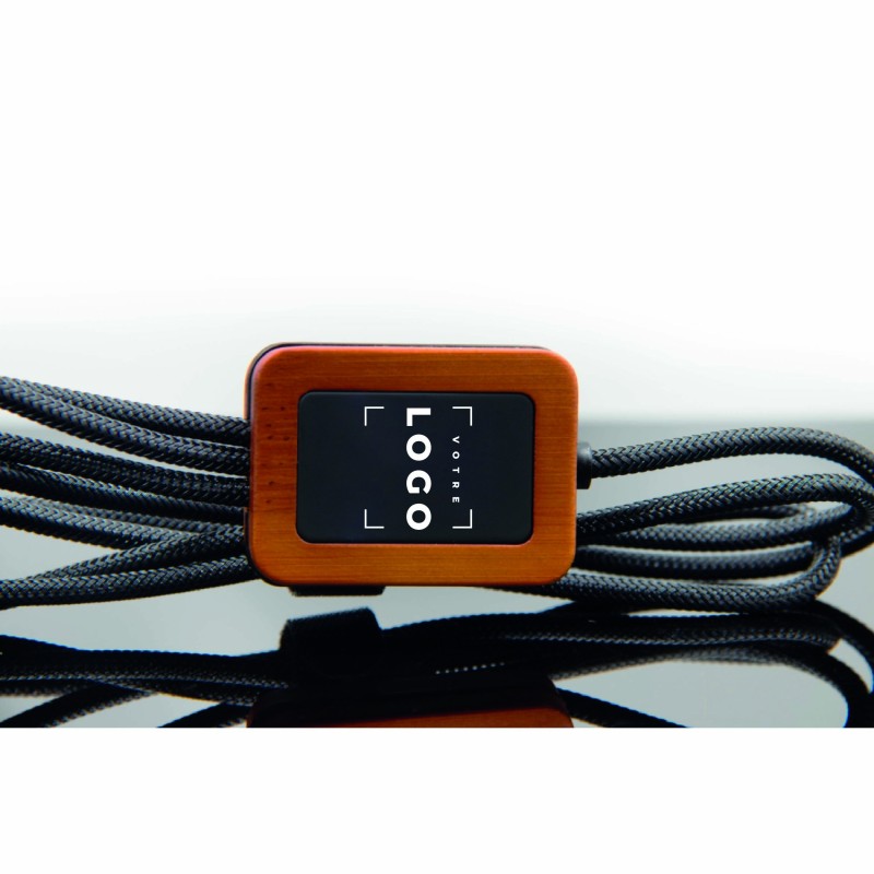 Câble 5-en-1 Fast Charge avec logo lumineux – Écologique