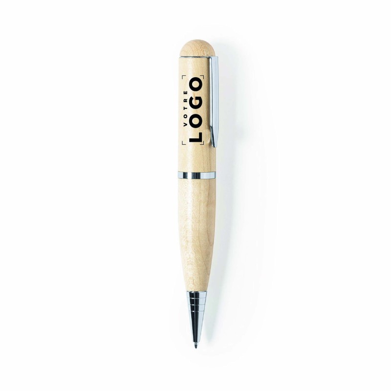 Stylo USB en bois 16 Go – Goodie écologique et personnalisé
