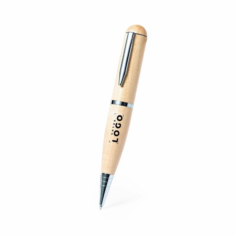 Stylo USB en bois 16 Go – Goodie écologique et personnalisé